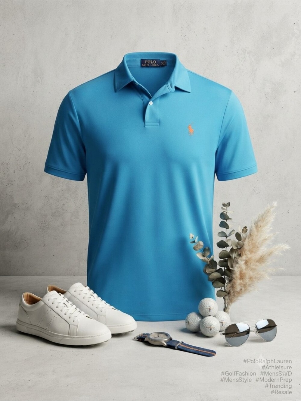 Polo Ralph Lauren Performance Polo Shirt Men’s XL Blue Athletic Golf Top